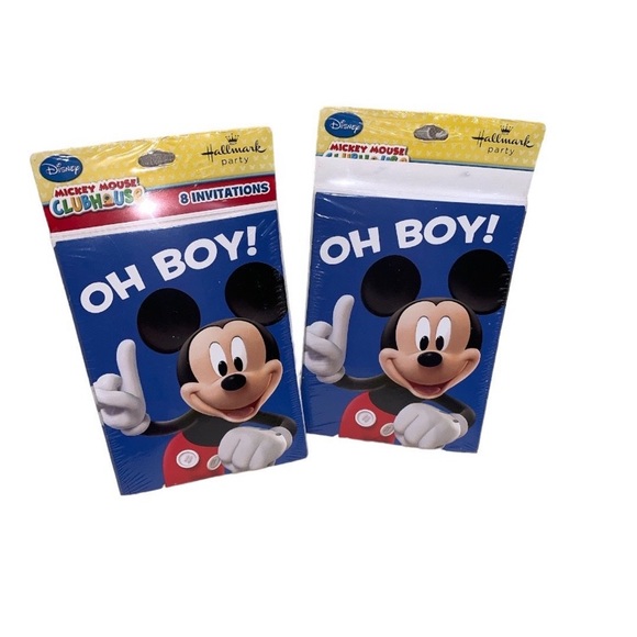 Disney MickeyMouse Clubhouse Oh Boy! Hallmark 16 party invitation cards - Picture 5 of 8